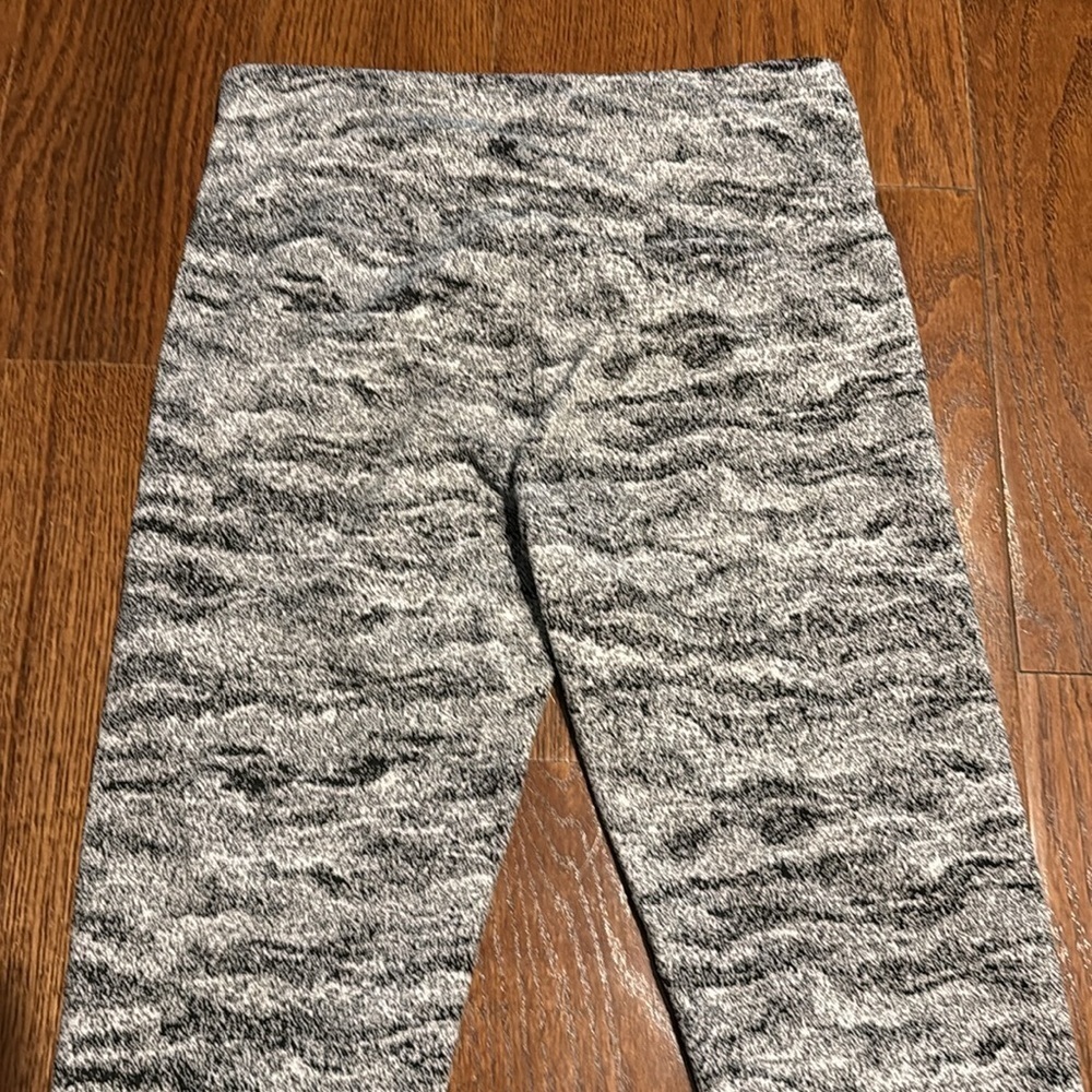 Kyodan High Waist Soft Jacquard Marble Women's Small white Gray Leggings - Picture 10 of 11